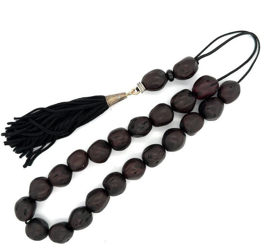 Kompologadiko Scented Worry Beads with 21 Beads with Tassel Black
