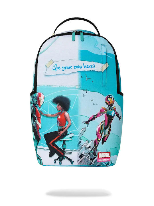 Sprayground School Backpack Junior High-High School with Water Bottle Holder MARVEL IRON HEART BE YOUR OWN HERO 29 x 15 x 46cm