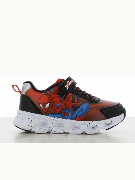 Kids Sneakers with Hoop & Loop Closure & with Lights Black