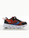 Kids Sneakers with Hoop & Loop Closure & with Lights Black