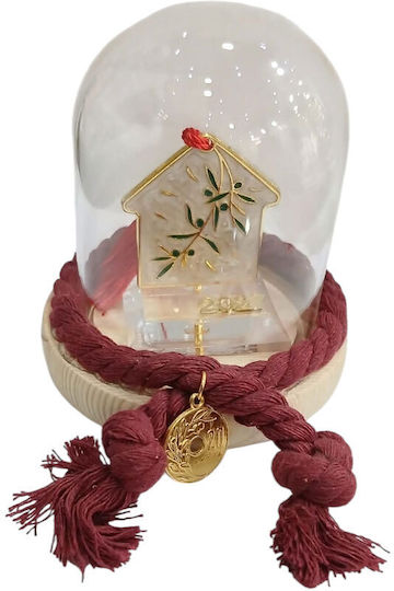 Kalliopi Silver Handmade Tabletop New Year's Lucky Charm Home Beige Glass 2027