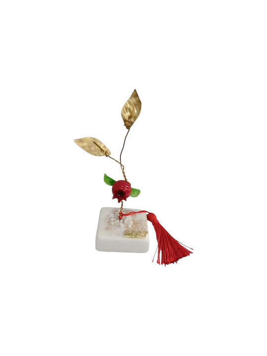Kalliopi Silver Handgefertigter Tischplatte Glücksbringer Granatapfel Bronze aus Stein 2027 5x11cm