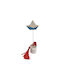 Kalliopi Silver Handmade Tabletop New Year's Lucky Charm with Wishes White Ceramic 2027 3.5x17cm