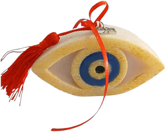 Kalliopi Silver Tabletop New Year's Lucky Charm Eye Made of Wax Polish 2027 10x15cm