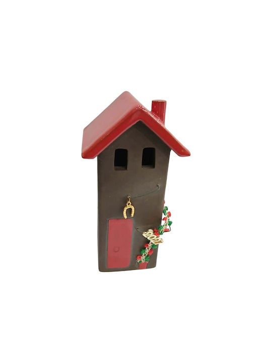 Kalliopi Silver Handgefertigter Tischplatte Glücksbringer Startseite Rotes Keramik 2027 5x15cm