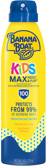 Banana Boat Max SPF100 Водоустойчив Детски Слънцезащитен Спрей 170ml