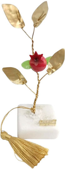 Kalliopi Silver Handmade Tabletop Lucky Charm Pomegranate Bronze Stone 2027 5x14cm
