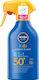 Nivea SPF50 SPF50+ Водоустойчив Детски Слънцезащитен Крем Спрей 270 мл