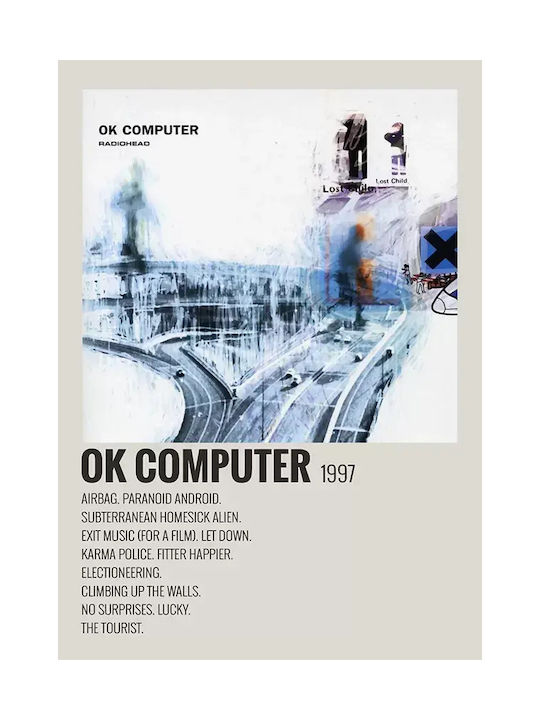 Music Poster Ok Computer Radiohead Ms746 30cm X 40cm-71537pd158399
