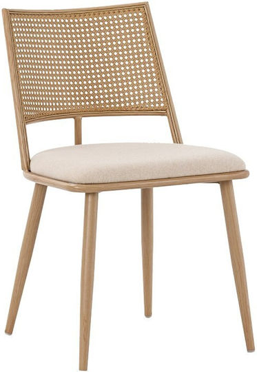 Giulia Scaune de Dining Metalice Bej 4 Buc 49x52x80cm
