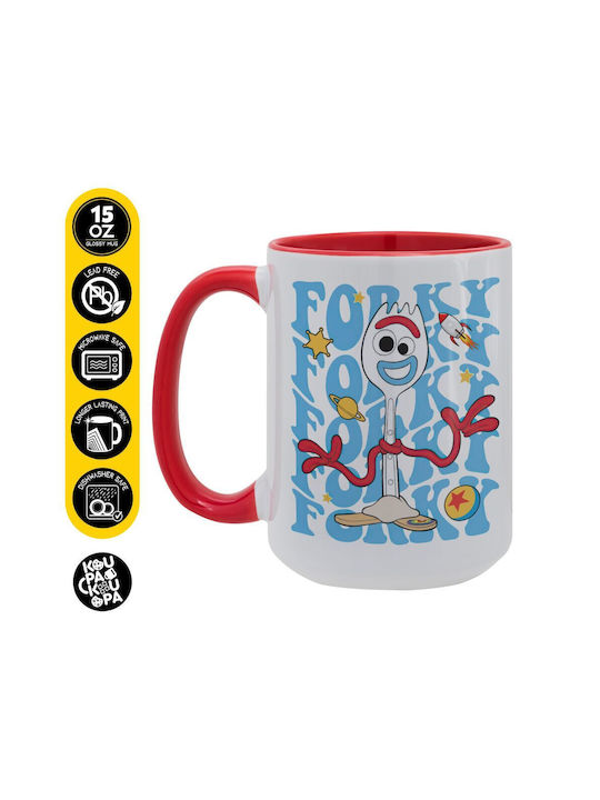 Koupakoupa Forky Ceramic Mug Red 450ml