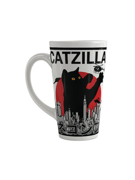 Koupakoupa Catzilla Ceramic White Mug 450ml