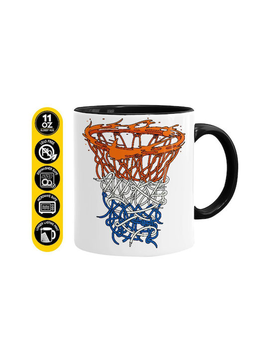 Koupakoupa Basket Net Mug Ceramic Black 330ml