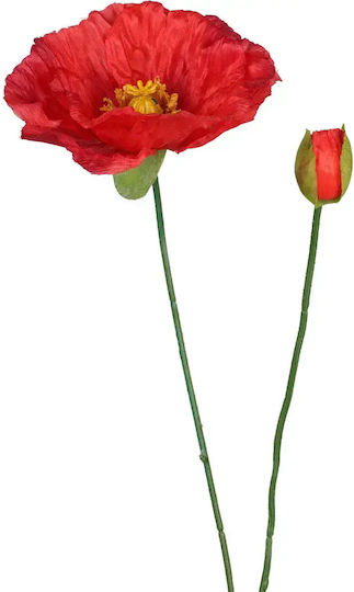 Artificial Poppy Branch 71cm