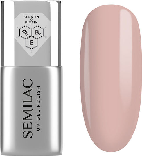 Semilac Base Coat / Top Coat for UV/LED Nail Polishes 11ml Pink-Beige