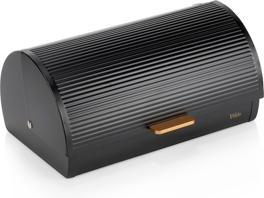 Vilde Brotkasten mit Deckel Metallisch Schwarze 39x28x18,5cm