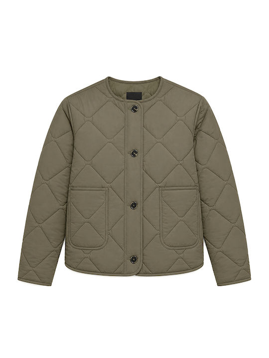 Only Langes Damenjacke Für Winter Khaki