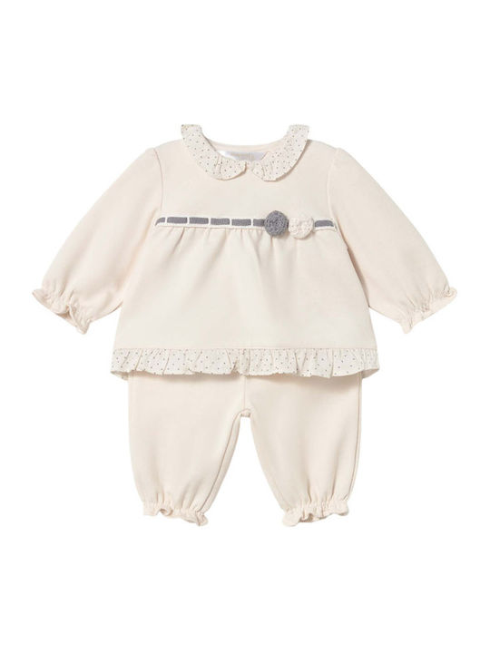 Kids Sweatpants Set Beige