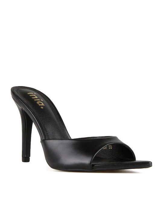 Silia D Mules With High Heel In Black Colour
