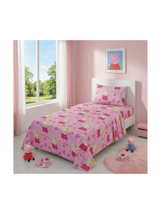 Casa Colori Single Sheets Set with Elastic Band Cotton Ccssl100e-n11 100x200cm 3 Pieces