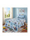 Casa Colori Single Sheets Set with Elastic Band Cotton Ccssl100e-n6 100x200cm 3 Pieces