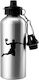 Water Bottle Basketball 500ml Silver