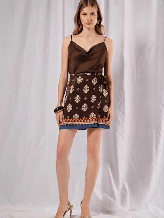 Fustă Mini Plic Maro