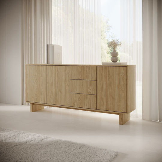 Sideboard Nabu Holz mit Schubladen Natur Eiche 183x83x38cm Sideboard Nabu Holz mit Schubladen Natur Eiche 183x83x38cm