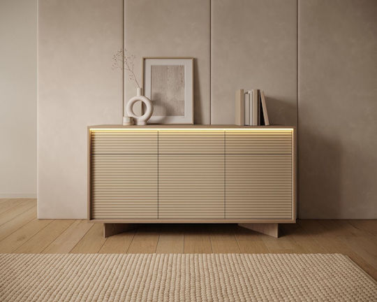 Semi Holz Sideboard mit Schubladen Boliwar 153.9x40x84.4cm