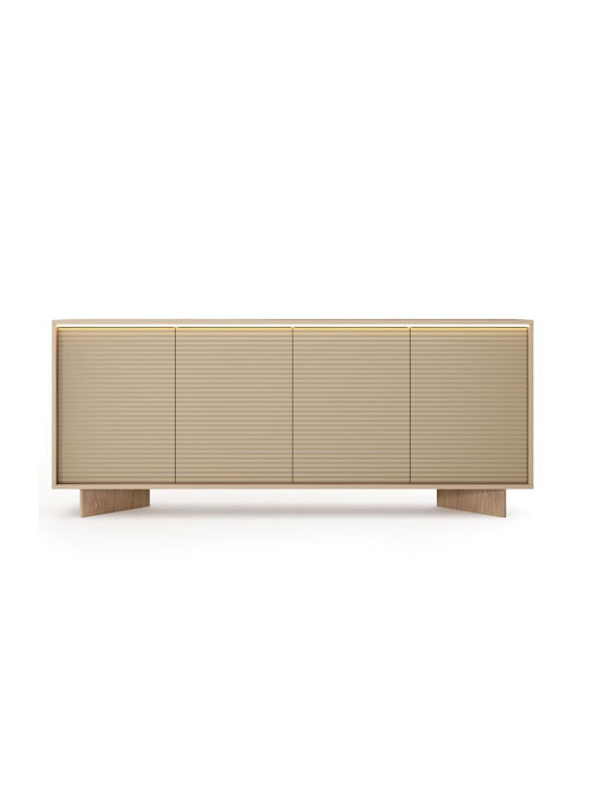 Semi Wooden Sideboard Cappuccino 204x40x40cm