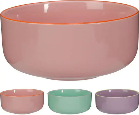 Koopman Serving Bowl Round Ceramic Green with Diameter 14.3cm