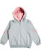 Kids Sweatshirt Cardigan With Hood And Pockets Grey