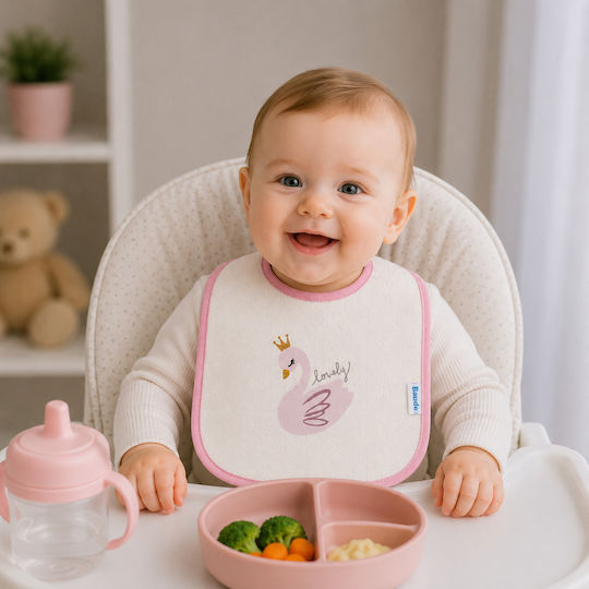 Kamtex Baby Waterproof Fabric Baby Bib White