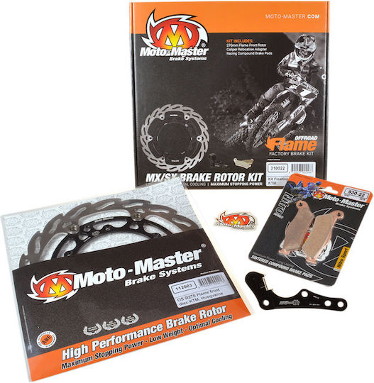 Сет Спирачни Дискове И Накладки За Мотоциклет Moto-master Brake Kit 270mm Float