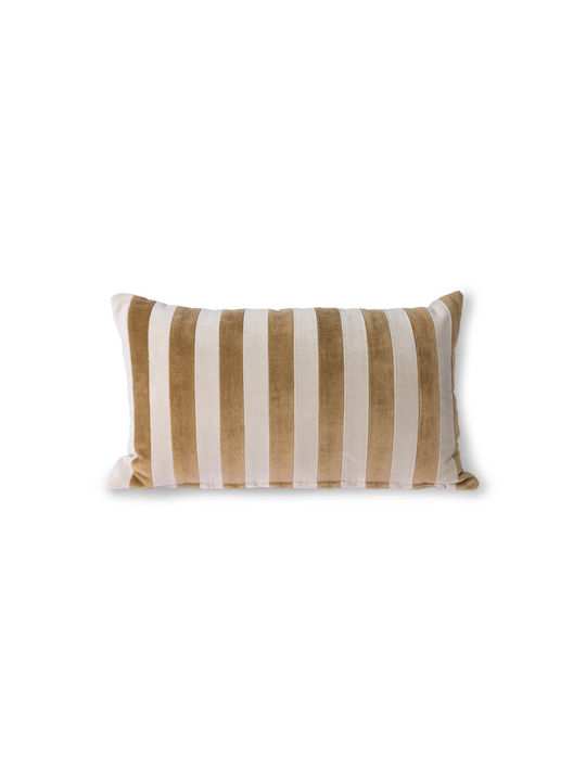 HK Living Velvet Brown Sofa Cushion 30x50cm
