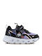Kids Sneakers with Hoop & Loop Closure and Lights Black