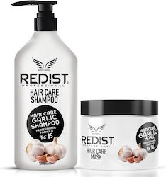 Redist Garlic Hair Care Set Pentru Păr Hidratare Pentru Toate Tipurile cu Șampon și Mască 2 Bucăți