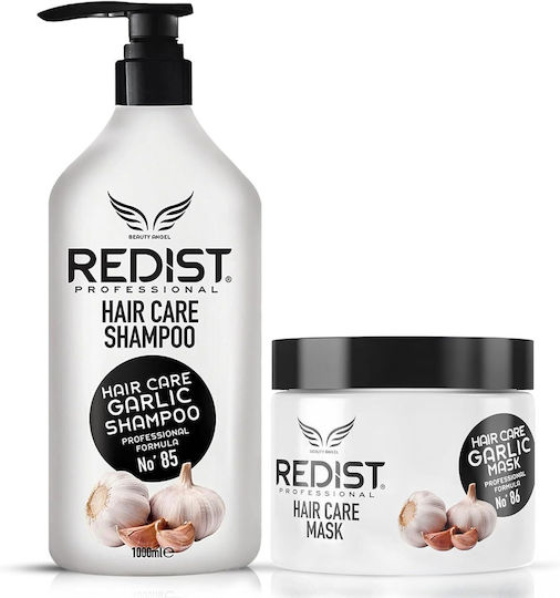 Redist Garlic Hair Care Set Pentru Păr Hidratare Pentru Toate Tipurile cu Șampon și Mască 2 Bucăți