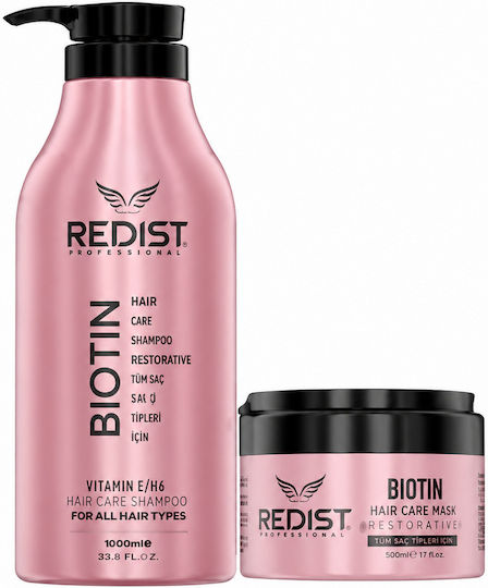 Redist Set de Îngrijire a Părului pentru Volum cu Biotină pentru Păr Subțire cu Șampon și Mască 2 Bucăți