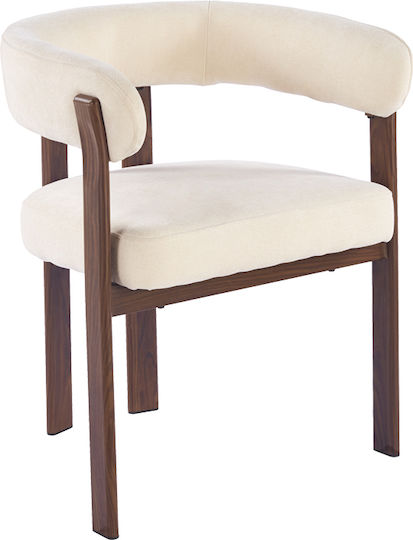 Erebus Dining Chairs with Fabric Upholstery Walnut 2 pcs 64x55x76.5cm
