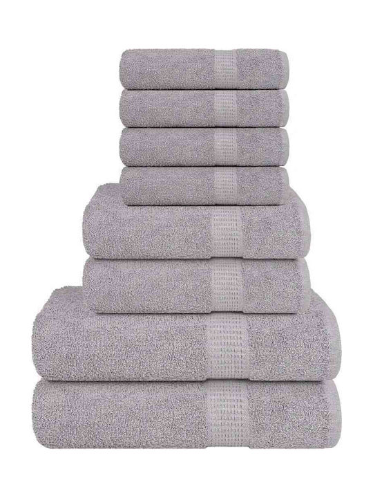 vidaXL Badetuch-Set 8-tlg Grau