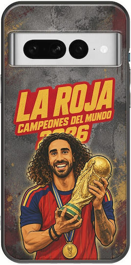 La Roja Campeones Del Mundo Marc Cucurella Google Pixel 7 5G Black TPU Silicone Case