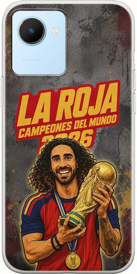 La Roja Campeones Del Mundo Marc Cucurella Realme Narzo 50i Prime Flexible TPU Transparent Silicone Case