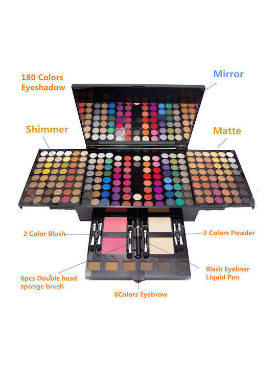 Makeup Kit Miss Rose 190 Colors Eyeshadows Blush Eyeliner Powder Makeup Kit Miss Rose 190 Colors Eyeshadows Blush Eyeliner Powder