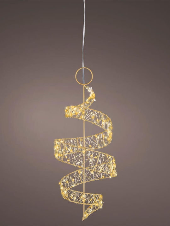 Beleuchtete Farbband-Spirale 150microled Ip44 Timer Gold Rahmen Warmes Led 41cm 306.033.0046.04