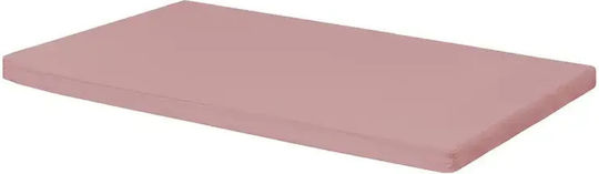 Waldin Lenjerie De Patut Bebe Pentru Cradle Din Bumbac Cu Cauciuc Roz 90x50cm