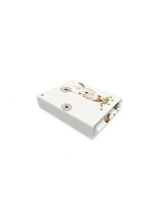 MimiNu Set Lenjerii De Patut Bebe Pentru Patut Din Bumbac Cu Cauciuc Multicolore 83x50cm