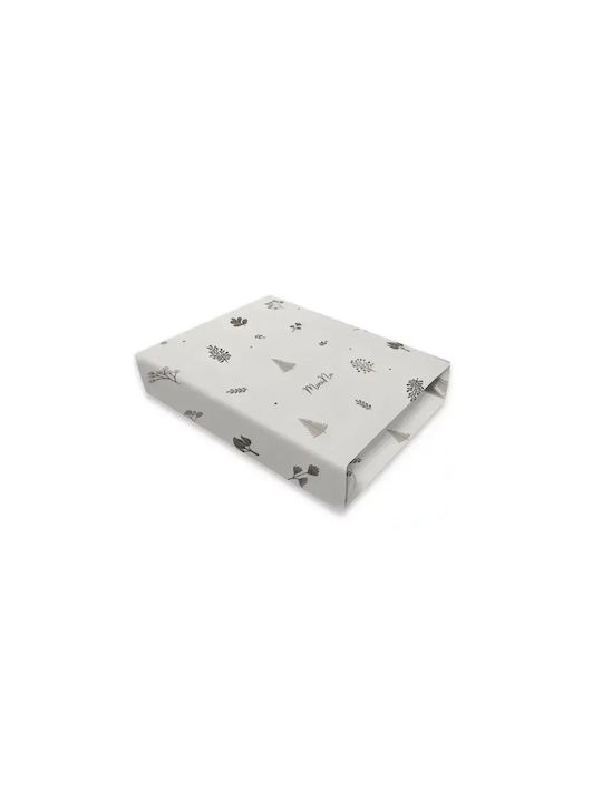 MimiNu Lenjerie De Patut Bebe Pentru Patut Din Bumbac Cu Cauciuc Bej 140x70cm