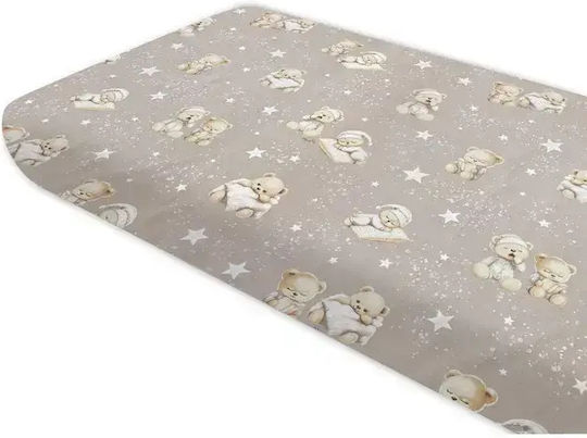 MimiNu Lenjerie De Patut Bebe Pentru Patut Din Bumbac Cu Cauciuc Bej 160x80 Cm MimiNu Lenjerie De Patut Bebe Pentru Patut Din Bumbac Cu Cauciuc Bej 160x80 Cm