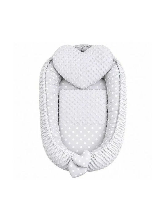 New Baby Baby- und Kinderkissen Nest Minky Heart Grau